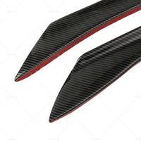 4x Carbon Fiber Car Bumper Fin Canard Splitter Diffuser Valence Spoiler Lip