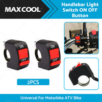 2PCS Universal Motorcycle ATV Bike Handlebar Light Switch ON OFF Button