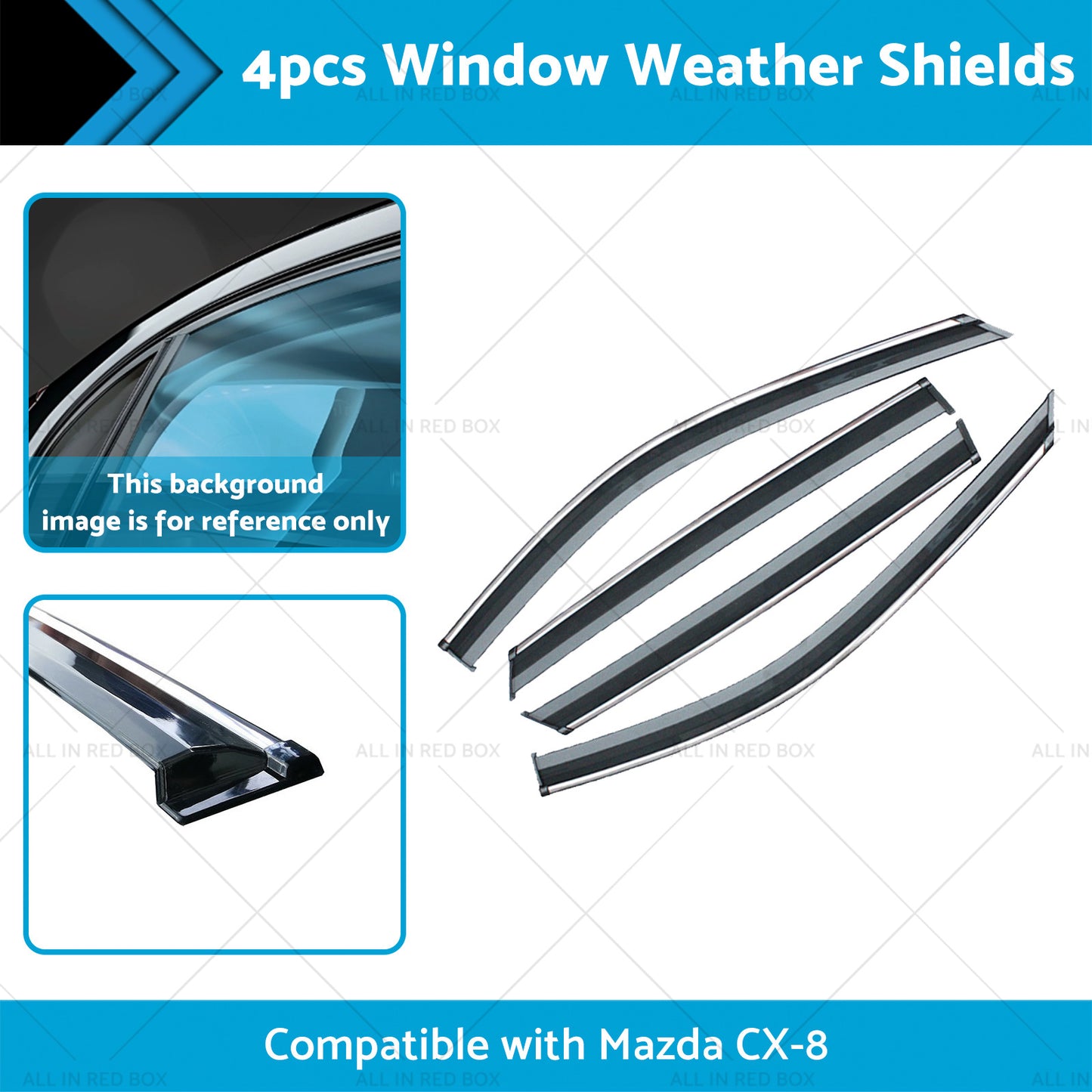 4pcs Weathershields Suitable for Mazda CX-8 2018-2024 Window Weather Shields