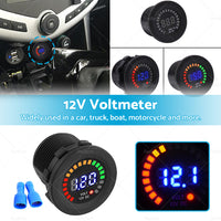 Battery Volt Meter Monitor LED Digital DC 12V Car Boat Voltage Marine Gauge