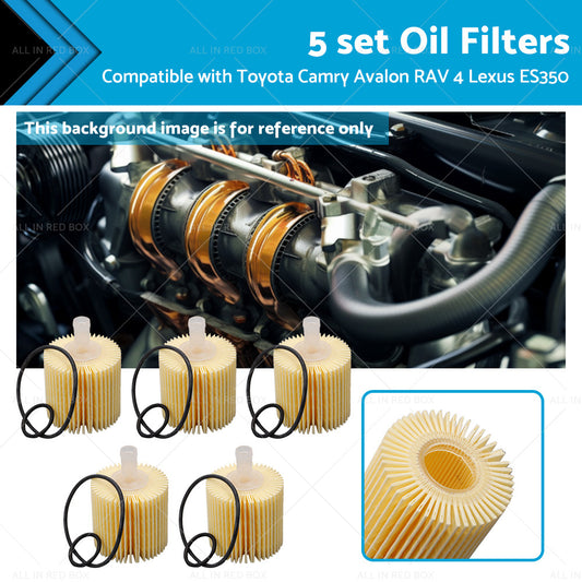 5PCS Oil Filter 04152-YZZA1 Suitable For Toyota Camry Kluger RAV 4 Lexus IS300h