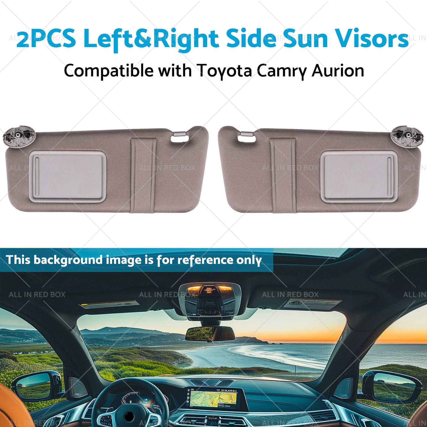 7432006780B0 Left and Right Side Sun Visors Suitable for Toyota Camry Aurion 07-11