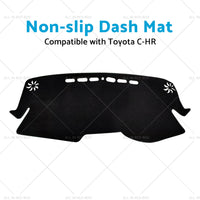 Non Slip Dash Mat Dashboard Cover Suitable For Toyota CHR C-HR 2016-2019 Black