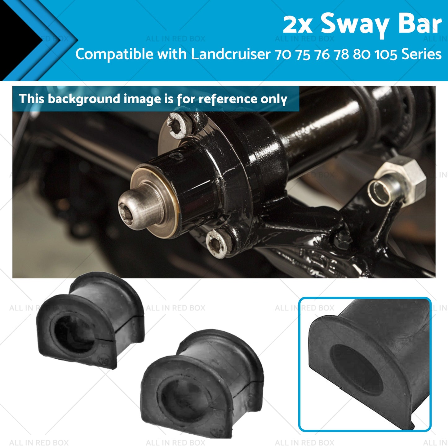 2x Sway Bars Suitable for Landcruiser 70 75 76 78 80 105 Series FJ80 HZJ80 HDJ80