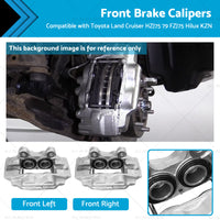 2x Front Brake Caliper Suitable For Toyota Land Cruiser HZJ75 79 FZJ75 Hilux KZN