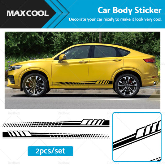 2pcs set Car Body Stickers Long Stripe Side Skirt Decoration Decals