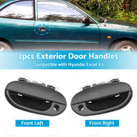 Pair LH RH FRONT OUTER Door Handle Bolt Type Suitable For Hyundai Excel X3 97~00