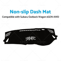 Black Non-Slip Dash Mat Cover Suitable For Subaru Outback Wagon GEN 6 2021-2023