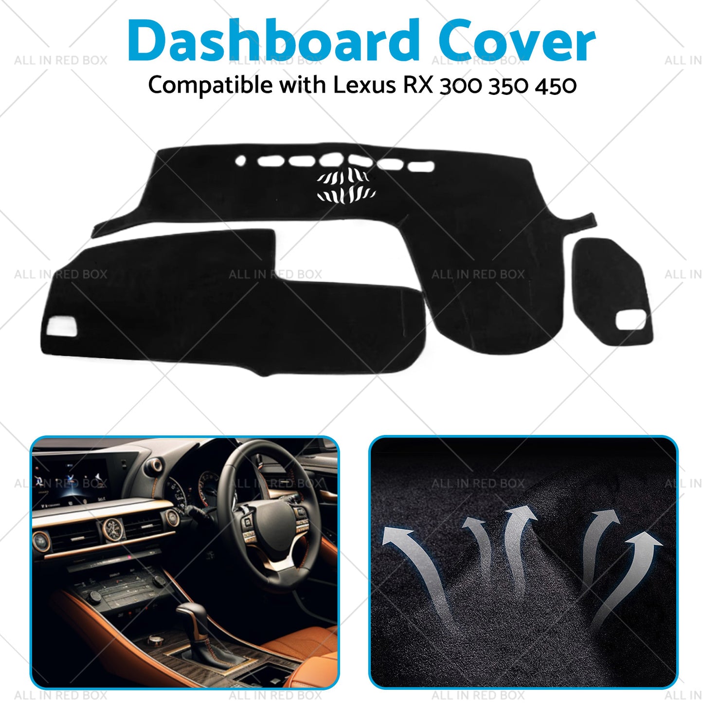 Dash Mat Carpet Suitable for Lexus RX 2016-2019 300 350 450 Dashboard Cover