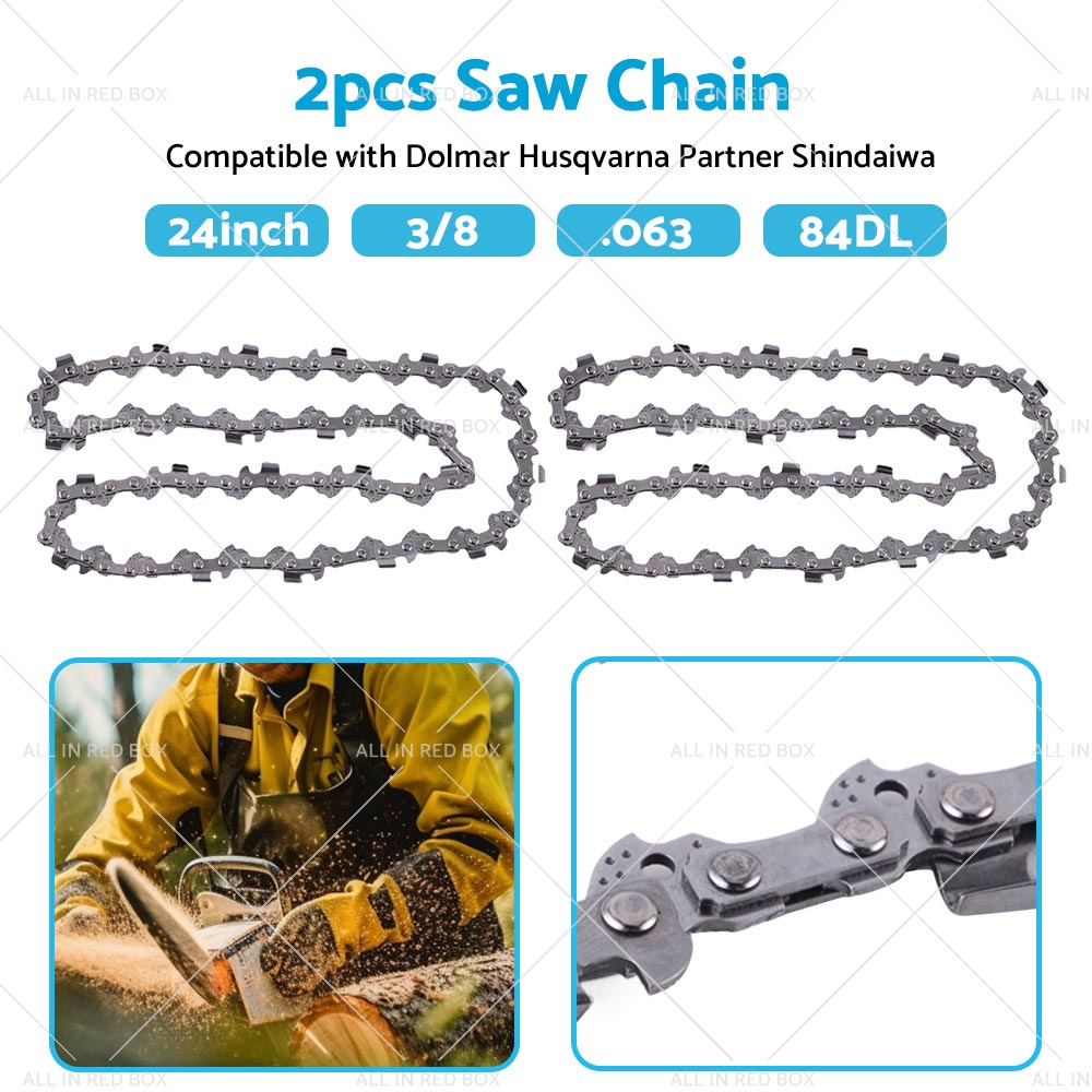 2PCS 24inch 3 8 063 84DL Chainsaw Chain Suitable for BAUMR-AG SX82 SX92 Husqvarna