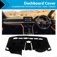 Non-Slip Dash Mat SuitableFor Ford Endura ST-Line -Trend -Titanium 18-19 Black