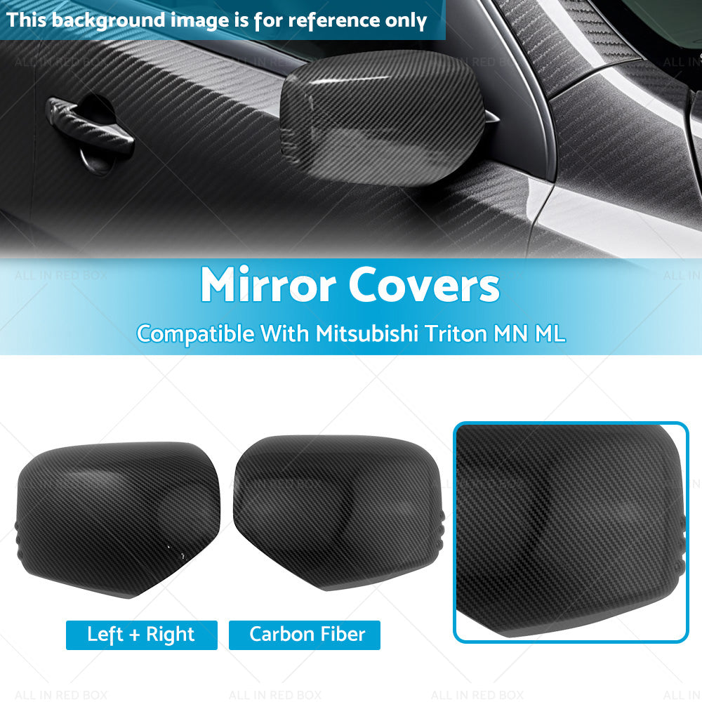 Carbon Fiber Mirror Covers Suitable For Mitsubishi Triton MN ML 2006 - 2014