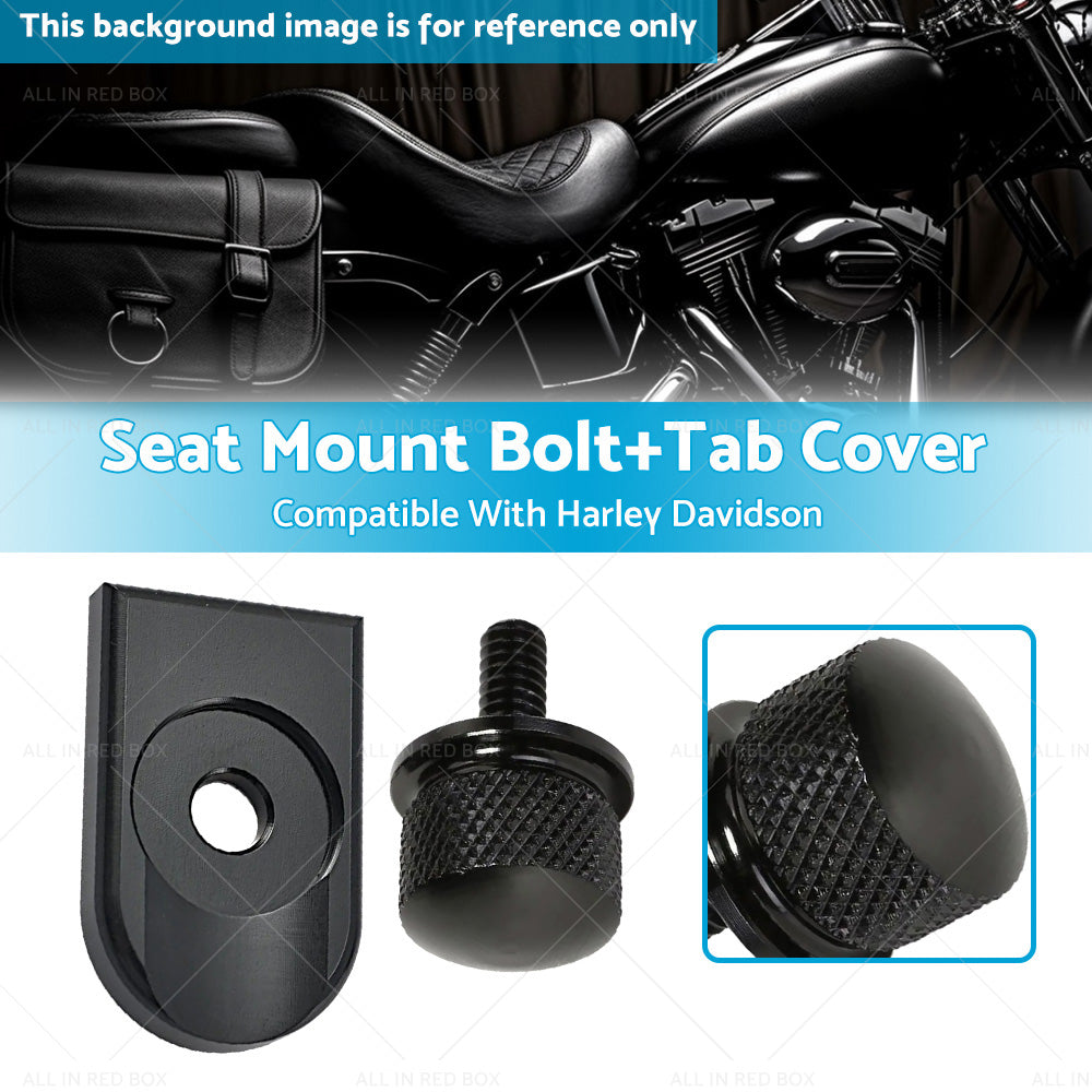 Seat Bolt Tab Screw Mount Knob Cover Suitable For Harley Sportster Dyna Softail