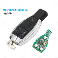 1Pc 3 Buttons Remote Key Fob 433MHz BGA With Chip For Mercedes Benz 2000