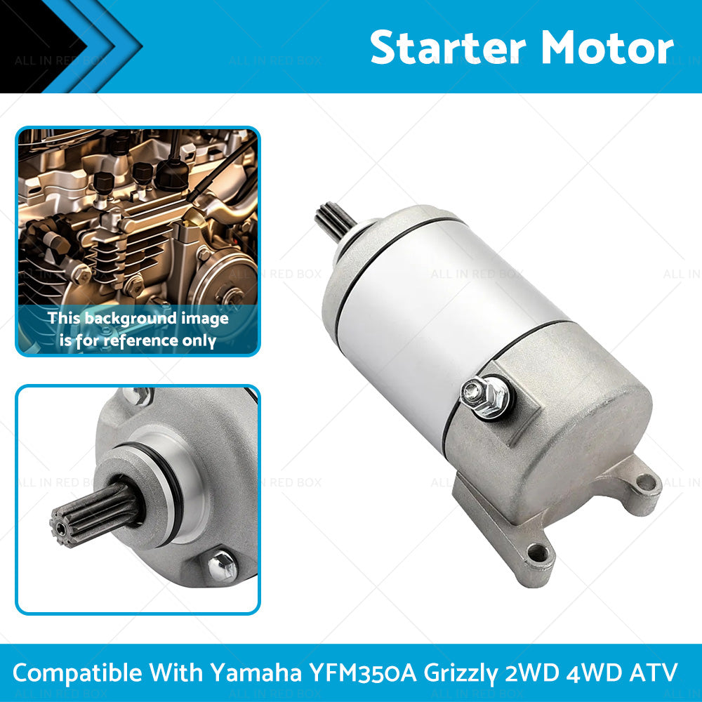 Starter Motor Suitable For Yamaha YFM350A Grizzly 2 4WD 2007 2008 2009 2013 2014