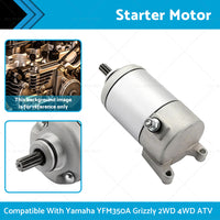 Starter Motor Suitable For Yamaha YFM350A Grizzly 2 4WD 2007 2008 2009 2013 2014