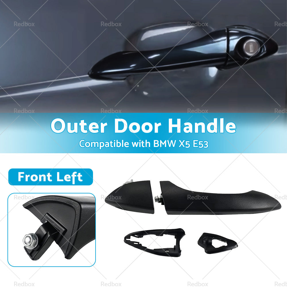 Front Left Side Outer Door Handle Suitable for BMW X5 E53 2000-2006 Dumb Black