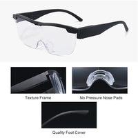 Unisex Magnifying Glasses Loupes 180percent HD Vision Magnifier With LED Lighting Lamp