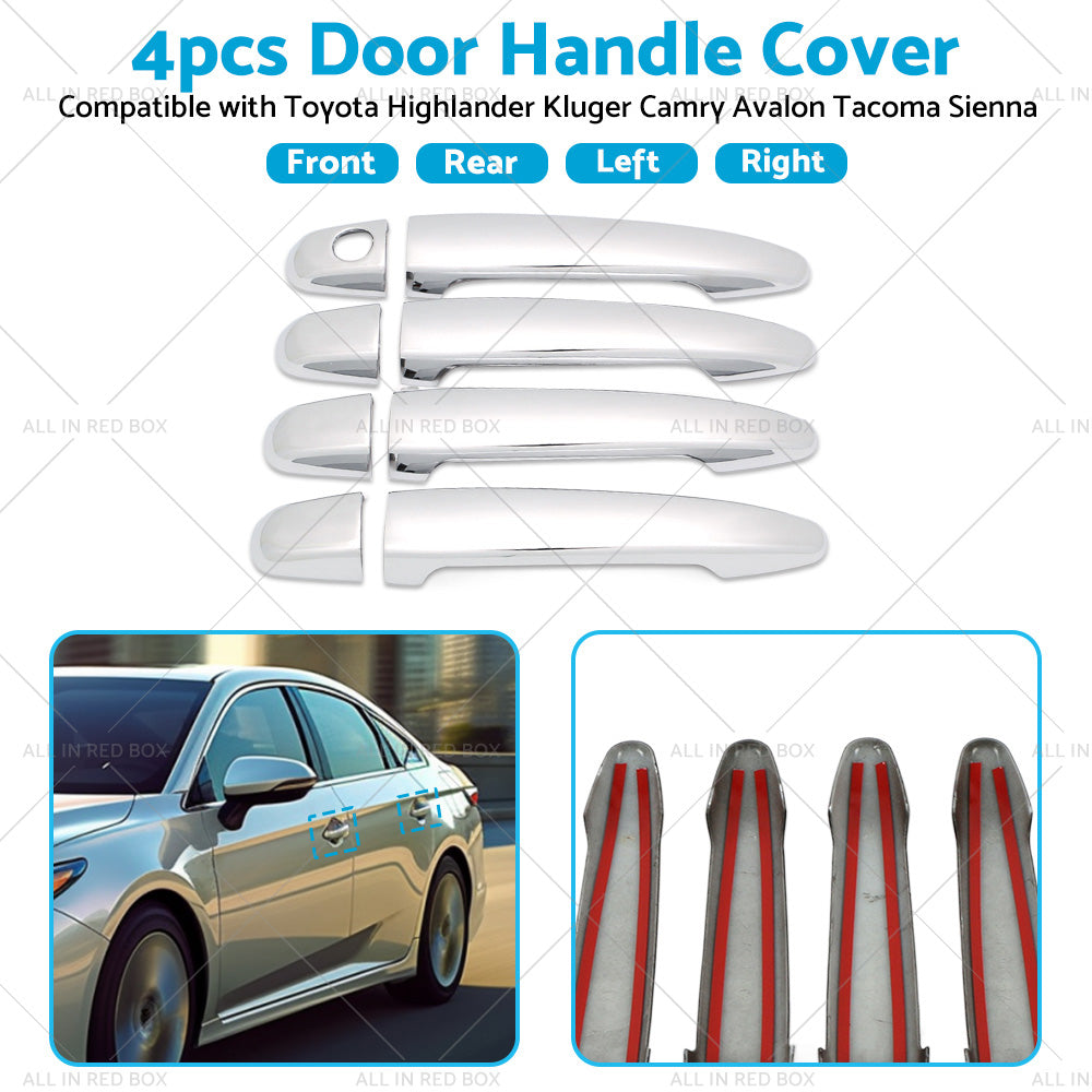 4PCS Door Handle Cover Suitable For Toyota Highlander Kluger Camry Avalon Tacoma