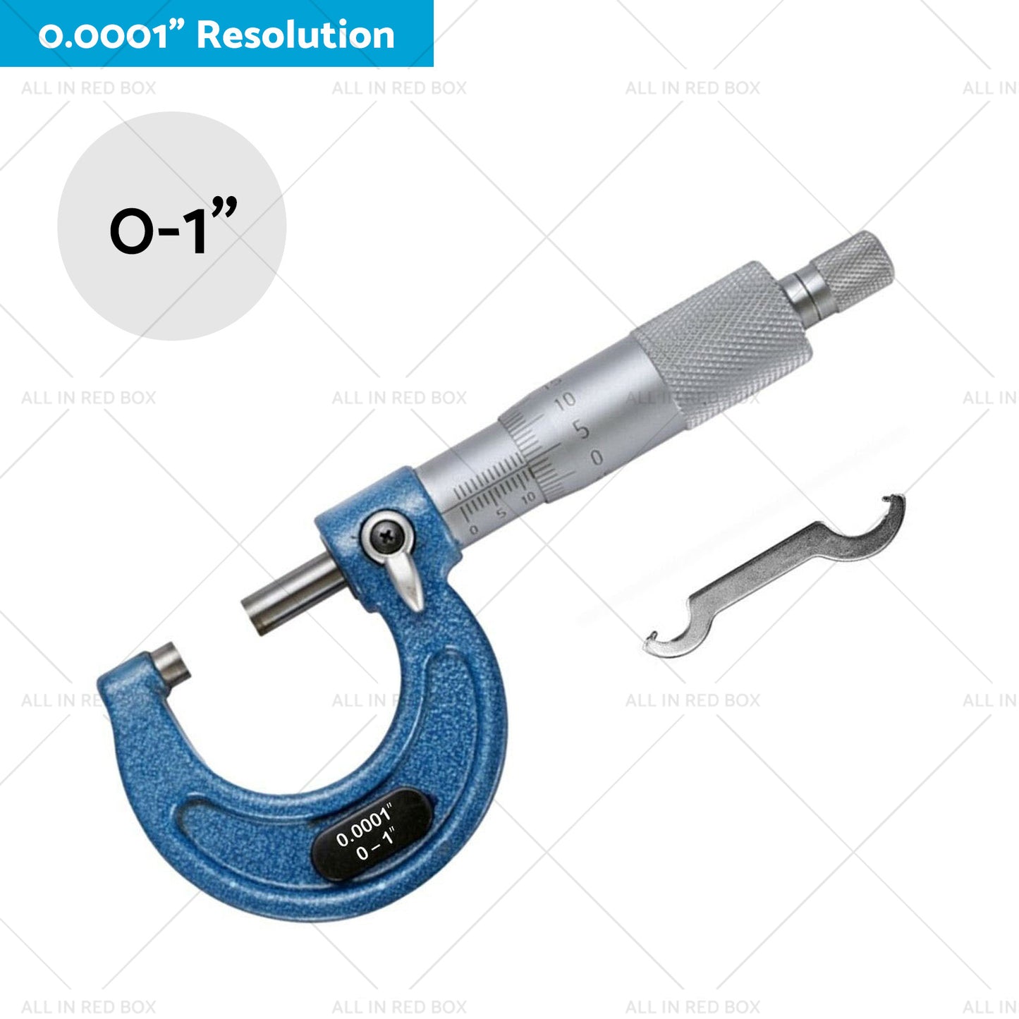 0-4in Outside Micrometer Set With Calibration Standards Wrench Accuracy Tool