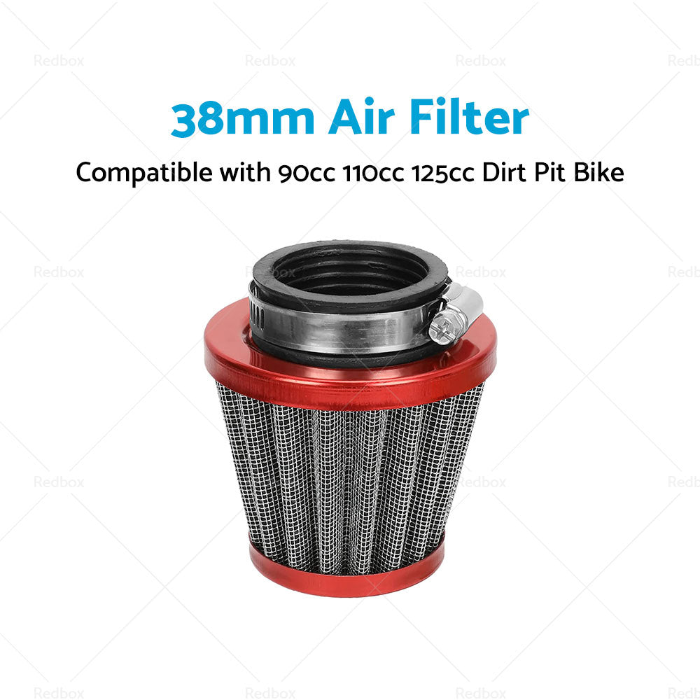 38mm Air Filter Pod Cleaner Suitable for 110cc 125cc Motorcycle PIT Dirt Bike