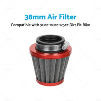 38mm Air Filter Pod Cleaner Suitable for 110cc 125cc Motorcycle PIT Dirt Bike