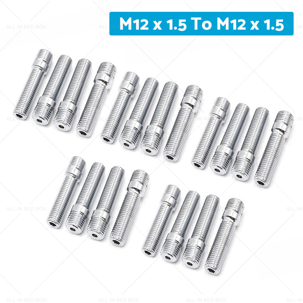 20pcs 58mm M12 x 1. 5 to M12 x 1. 5 Wheel Stud Conversion Bolts for German Cars