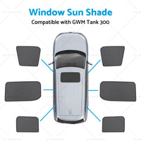 {{ Car Window Mesh Blind Suitable For GWM Tank 300 2023-2024 Magnetic Sun Shade }} - Buy Car Parts Online at {{ Kaka Auto Parts }}.
