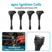 4PCS Ignition Coil Suitable for Nissan R35 GT-R 3. 8L VR38DETT 08-15 22448JF00B