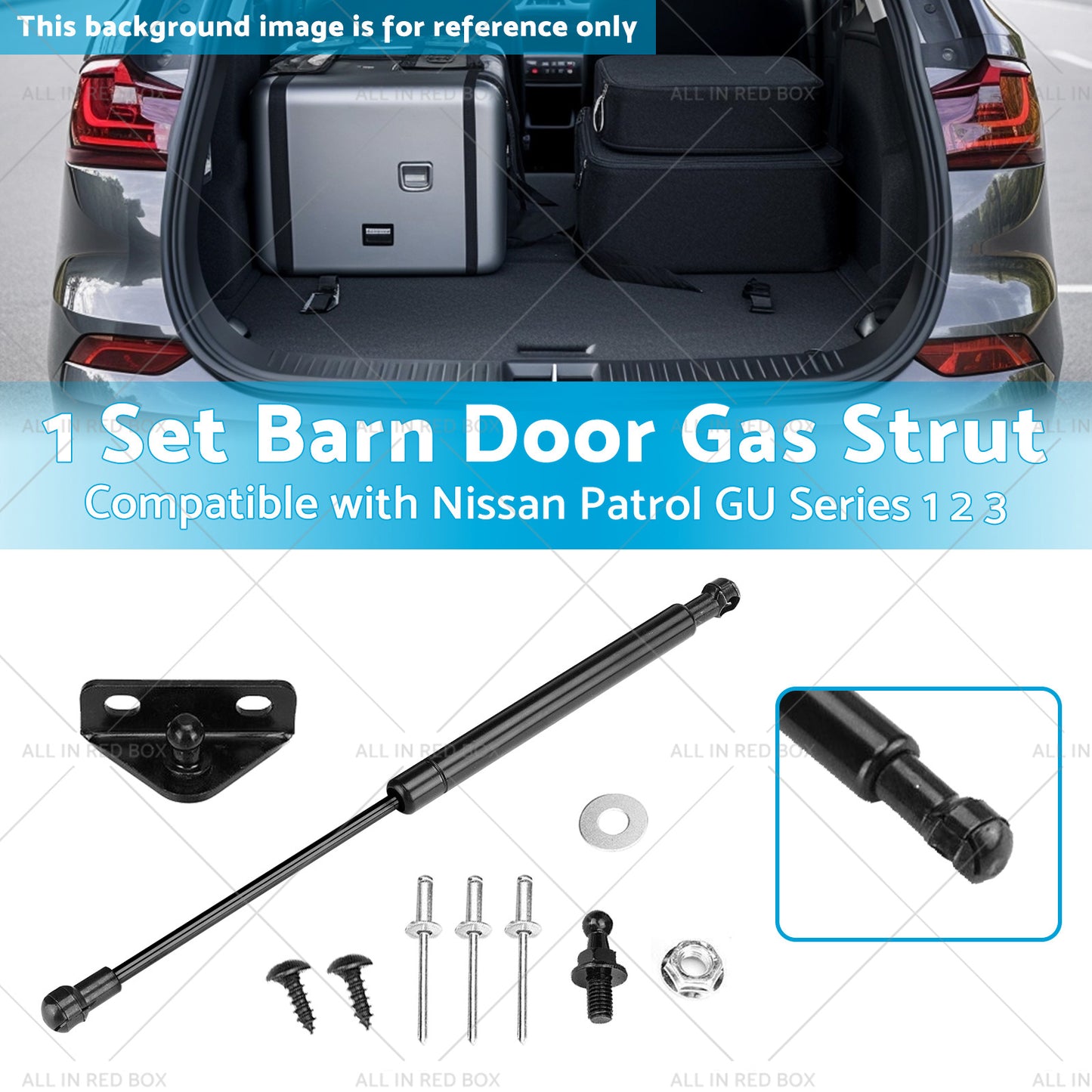 1 Set Small Barn Door Gas Strut Suitable for Nissan Patrol GU Y61 Series 1 2 3