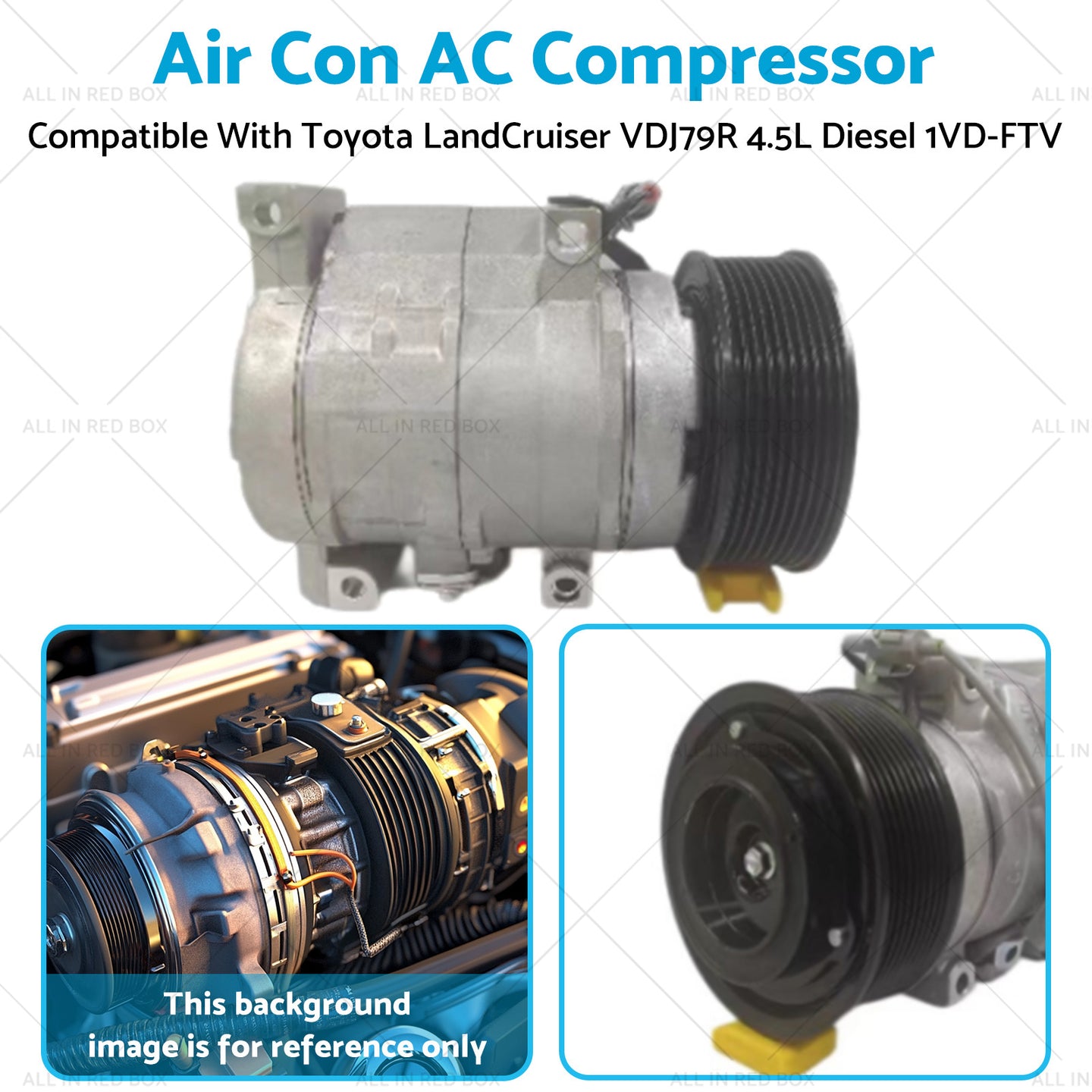 {{ Air Con AC Compressor Suitable for Toyota LandCruiser VDJ79R 4.5L Diesel 1VD-FTV }} - Buy Car Parts Online at {{ Kaka Auto Parts }}.