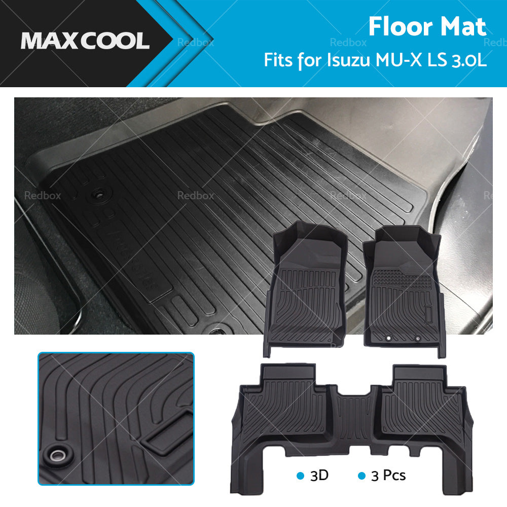 3D TPE Floor Mats Fit for Isuzu MUX MU-X  12-21 Anti-Slip Waterproof Full Cover