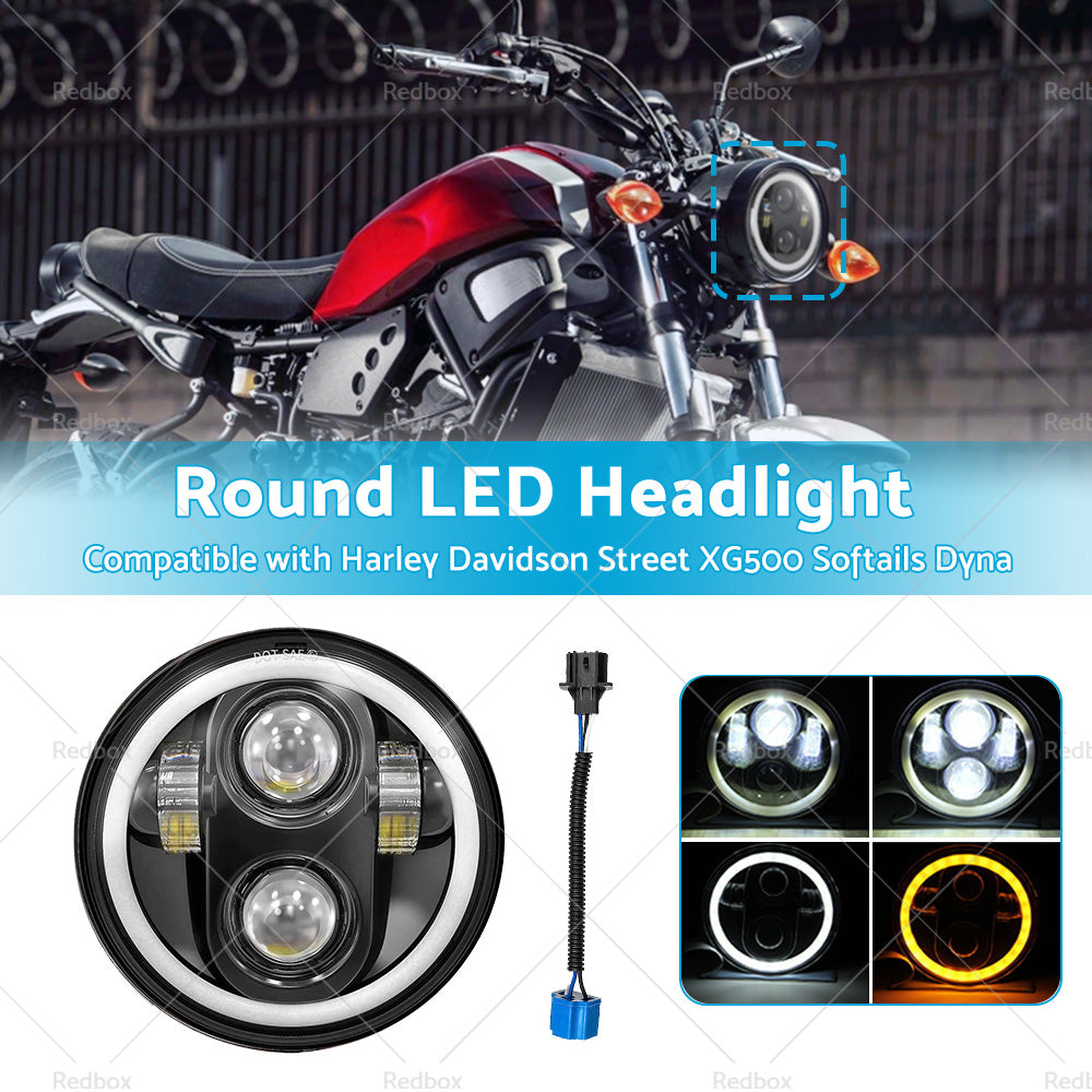 Suitable For Harley Davidson Street XG500 Softails Dyna LED Motorcycle Headlight