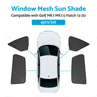 4x Foldable Window Mesh Sun Shade Suitable For Golf MK7 MK7.5 Hatch 2013-2020