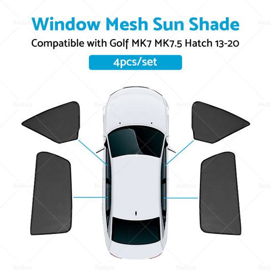 4x Foldable Window Mesh Sun Shade Suitable For Golf MK7 MK7.5 Hatch 2013-2020