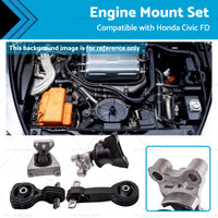 4 Engine Mount Set Suitable For Honda Civic FD 1. 8L 06-12 LeftRightUpperRear