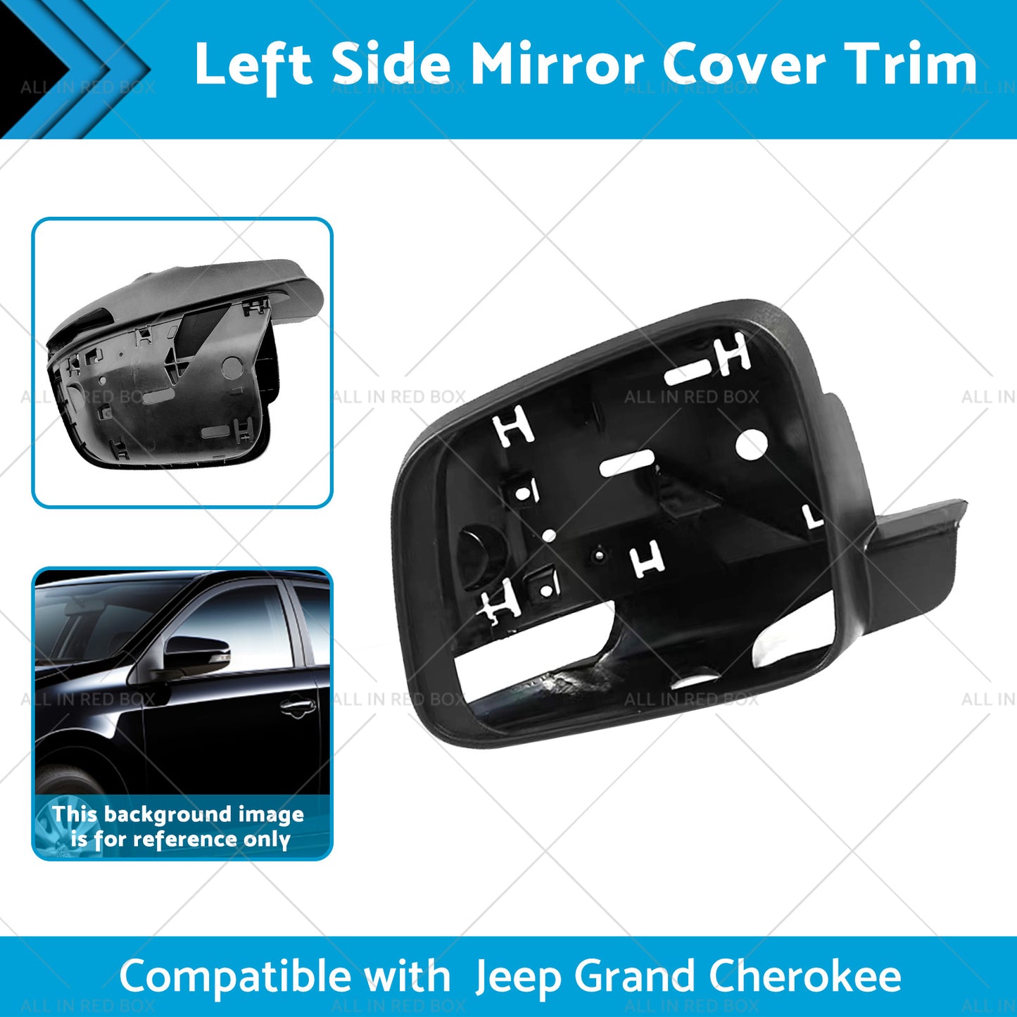 Left Side Mirror Cover Trim Frame Suitable for Jeep Grand CherokeeWK 2010-on