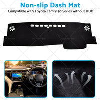 Non-Slip Dash Mat Suitable For Toyota Camry 70 Series XV70 Without HUD 2018-2023