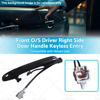 Front Driver Right Side Door Handle Keyless Entry Suitable for 10-19 Nissan Juke