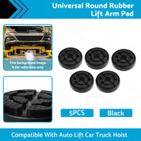 5Pcs Universal Round Rubber Arm Pad Lift Pad For Auto Lift Car Truck Hoist Black