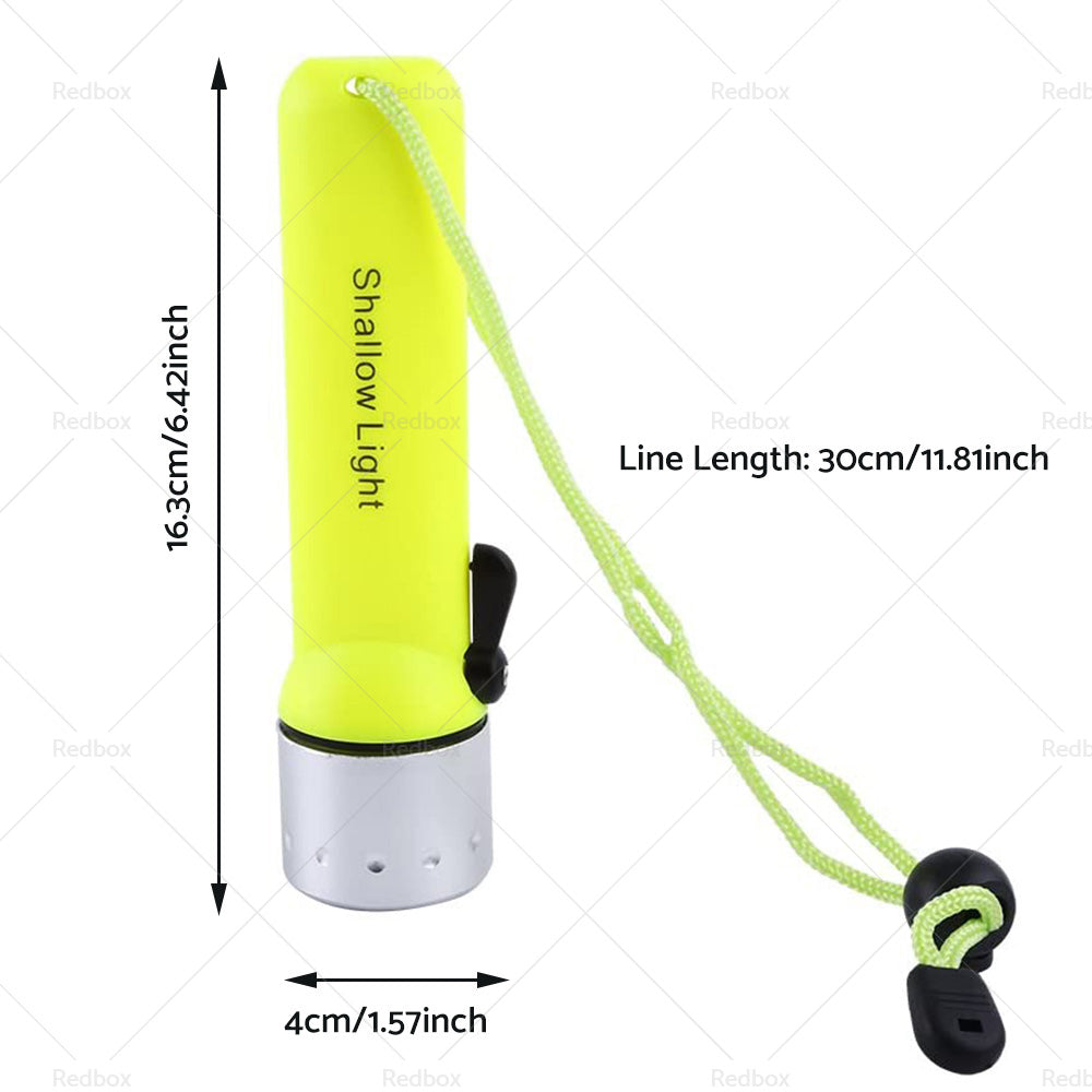 2pack Waterproof Bright LED Scuba Diving Underwater Flashlight Torch Light Lamp