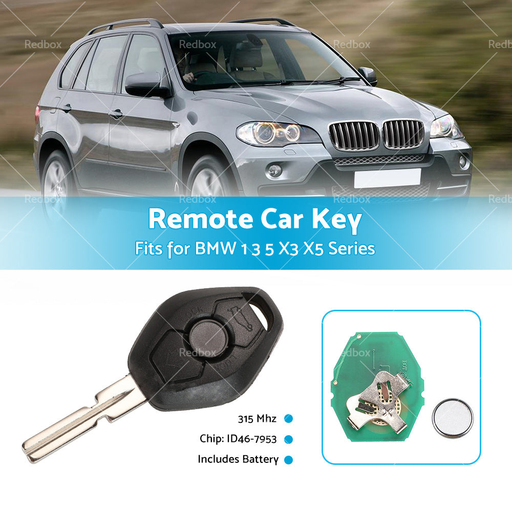 3 Buttons 315MHz Complete Remote Car Key w or  Chip ID46 For BMW 3 5 Series X3 CAS2