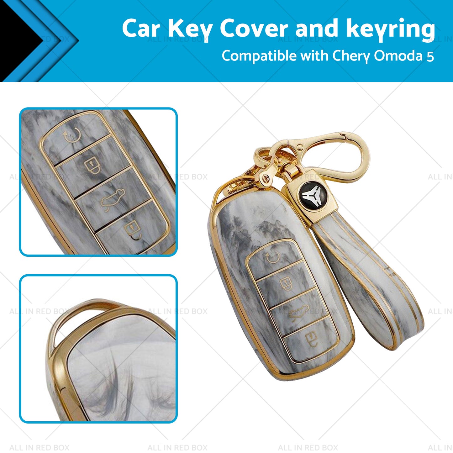 TPU Car Remote Key Fob Case Cover with keyring Suitable For Chery Omoda 5