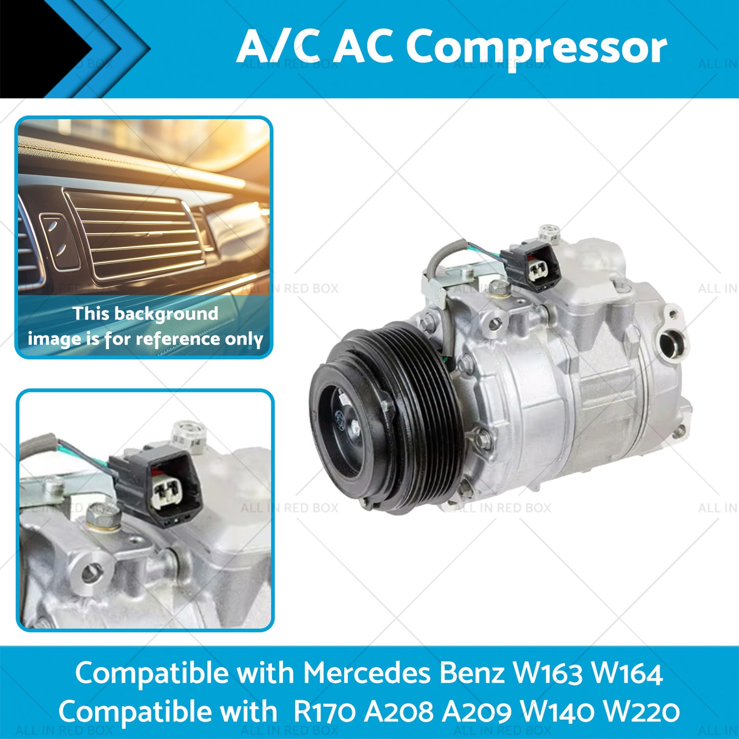 A or C AC Compressor Suitable for Mercedes Benz W163 W164 R170 A208 A209 W140 W220