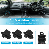 Suitable for Nissan Navara D40 Frontier Xterra VQ40 3PCS Electric Window Switch