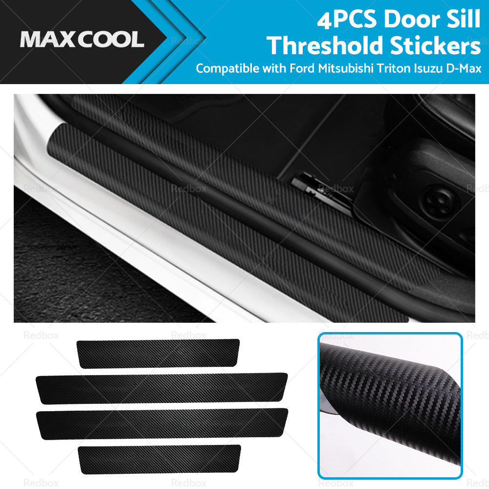 4PCS Front Rear Door Sill Threshold Sticker Suitable for Ford Ranger Wildtrak