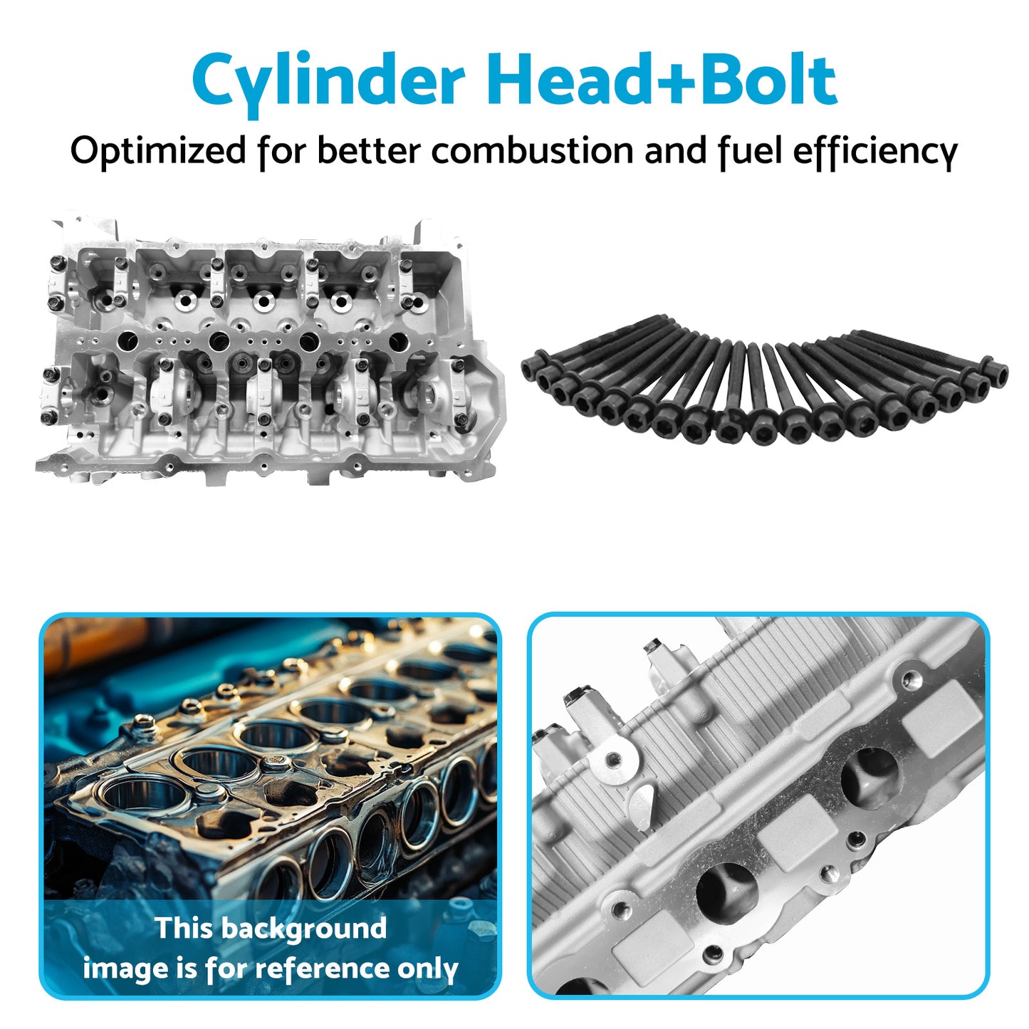 Cylinder Head+Bolt Suitable For Mitsubishi Triton Pajero Sport 4N15 2.4L Diesel