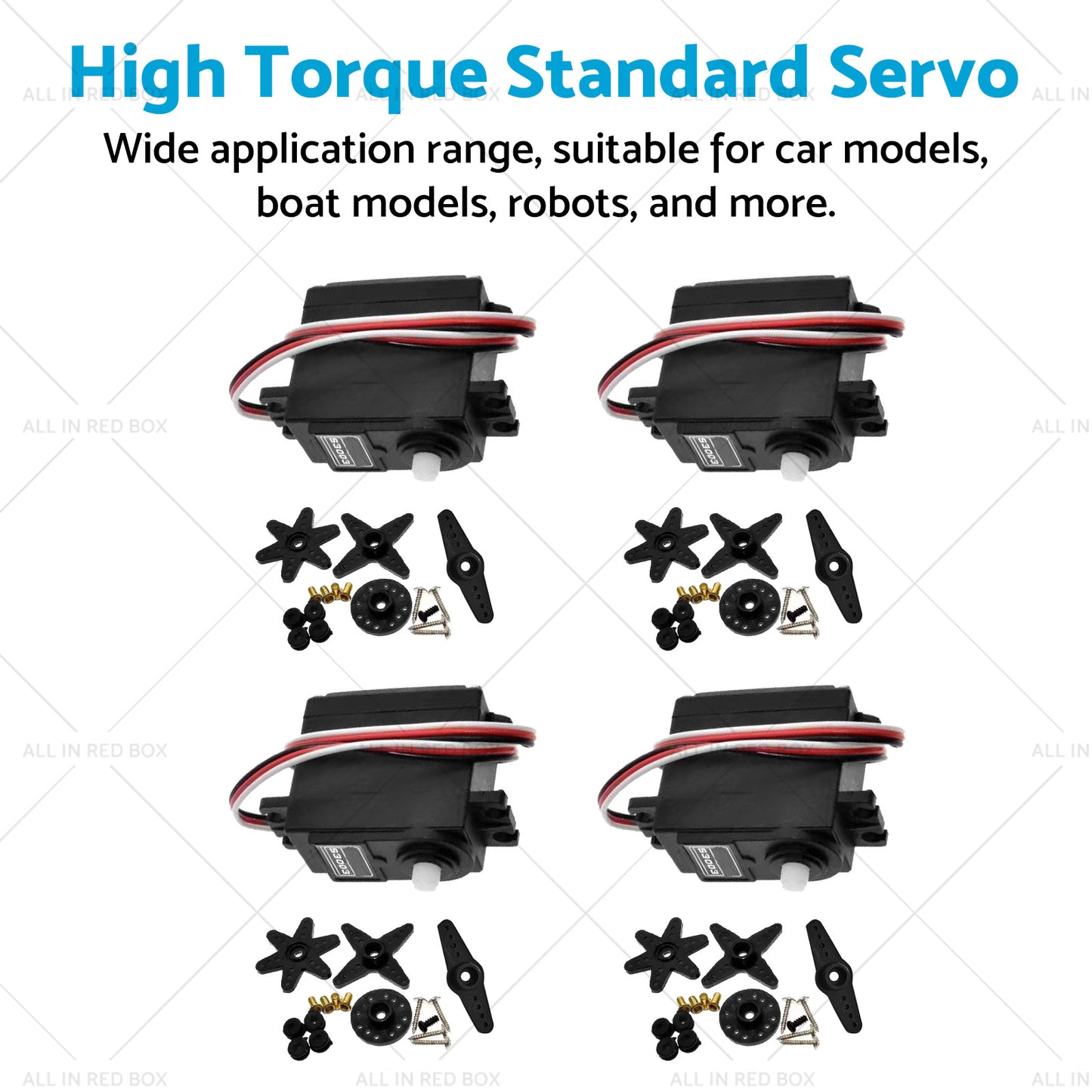 4x High Torque Standard Servos For Futaba S3003 RC Car Plane Boat Helicopter