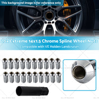 20x 14x1. 5 Extreme Chrome Spline Wheel Nuts Suitable for VE Holden Landcruiser