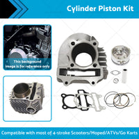 61mm Bore Cylinder Upgrade Kit Piston Gasket Suitable for GY6 172cc 180cc Motor